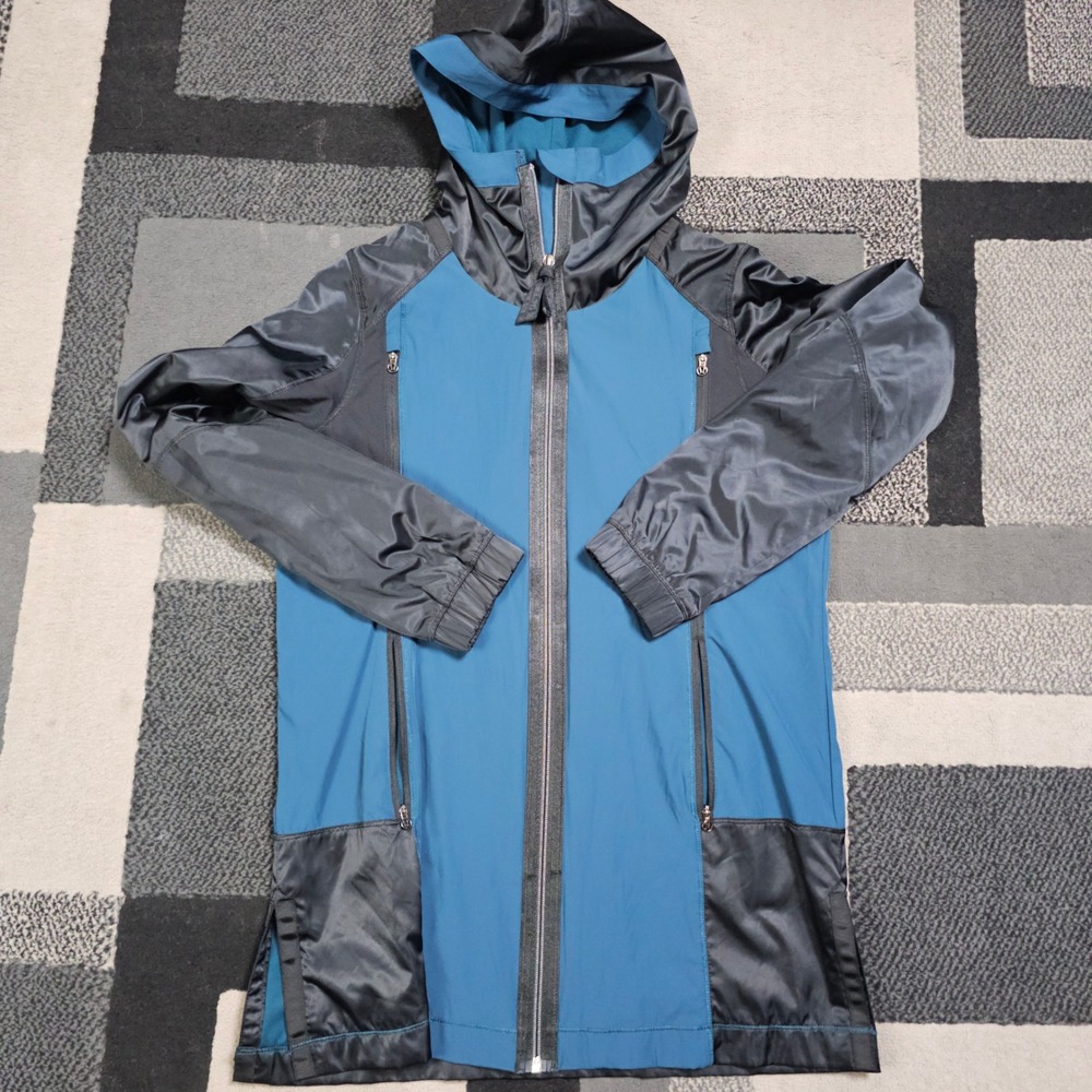 Lululemon Right Round Jacket Women's Medium Blue Charcoal Excellent
